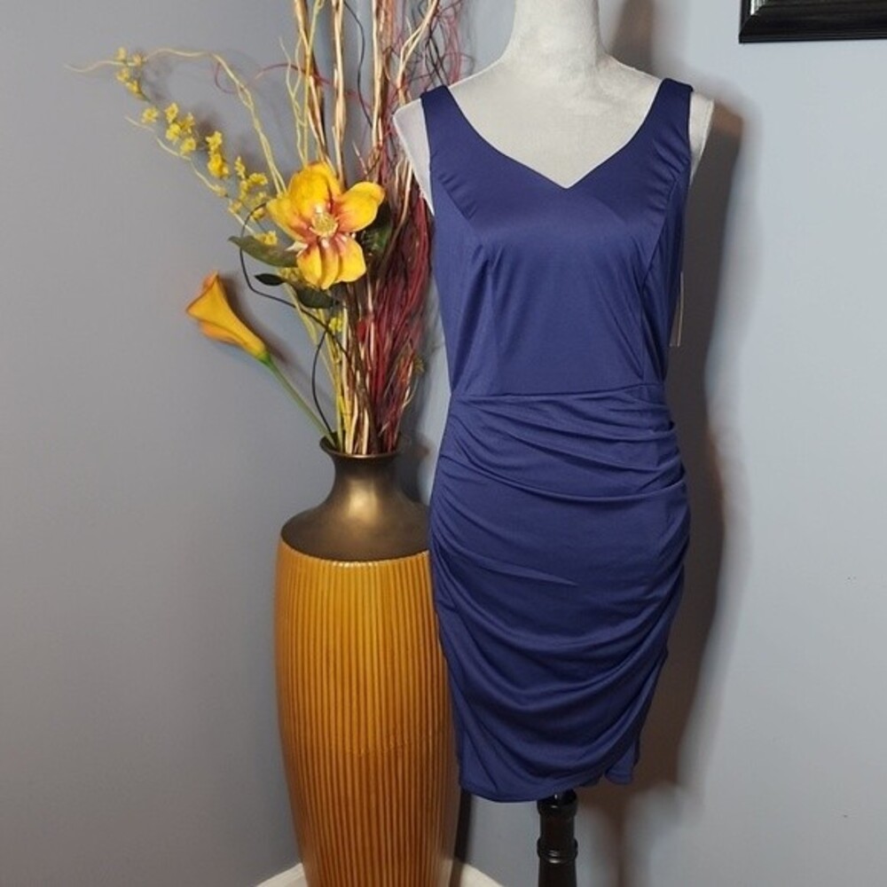 Grace Karin Sleeveless Runched Dress Size Large NWT